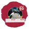 Red Suede Mat Board for 20x20 Frames - Circle Opening for 16x16 Photos